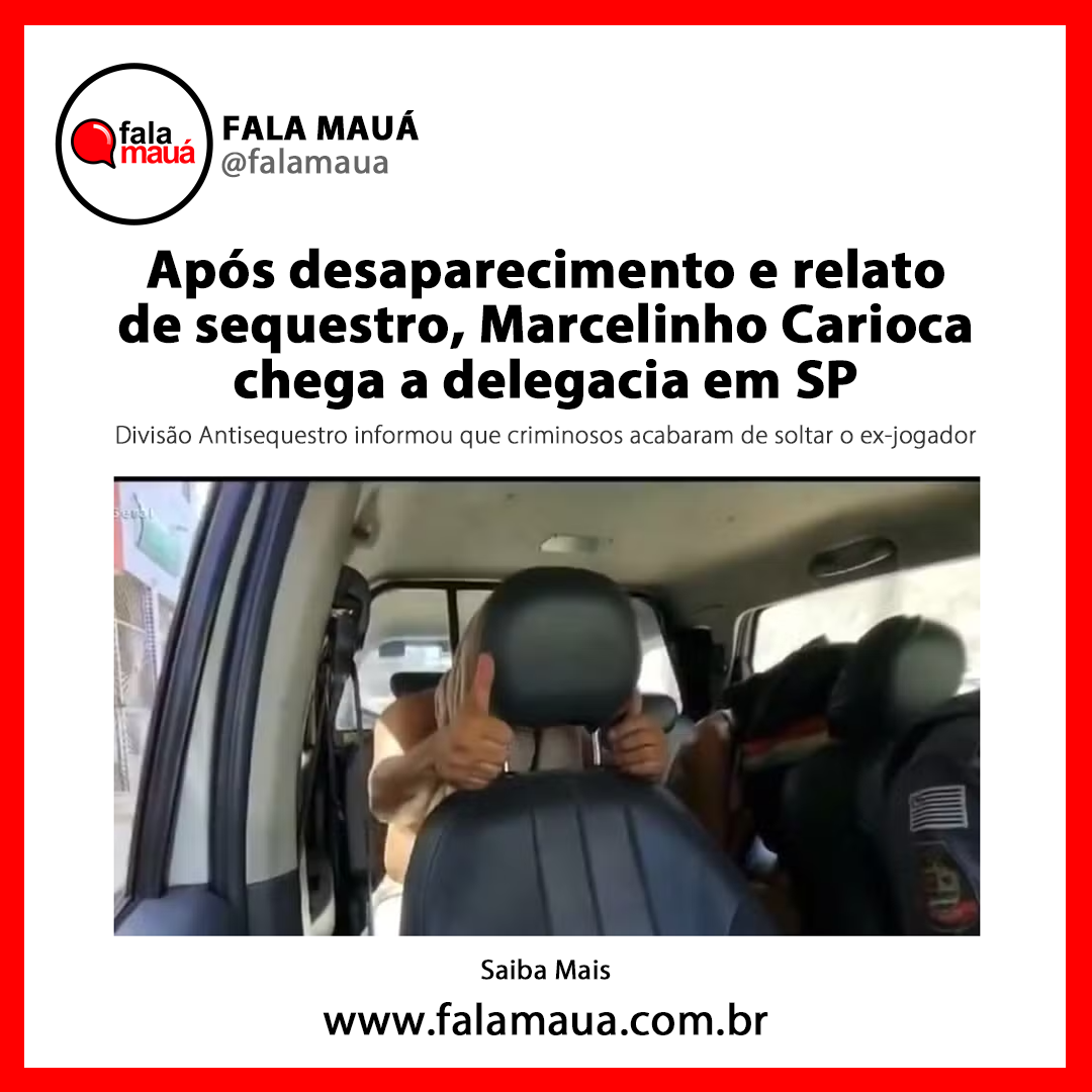 Após desaparecimento e relato de sequestro, Marcelinho Carioca chega a delegacia em SP