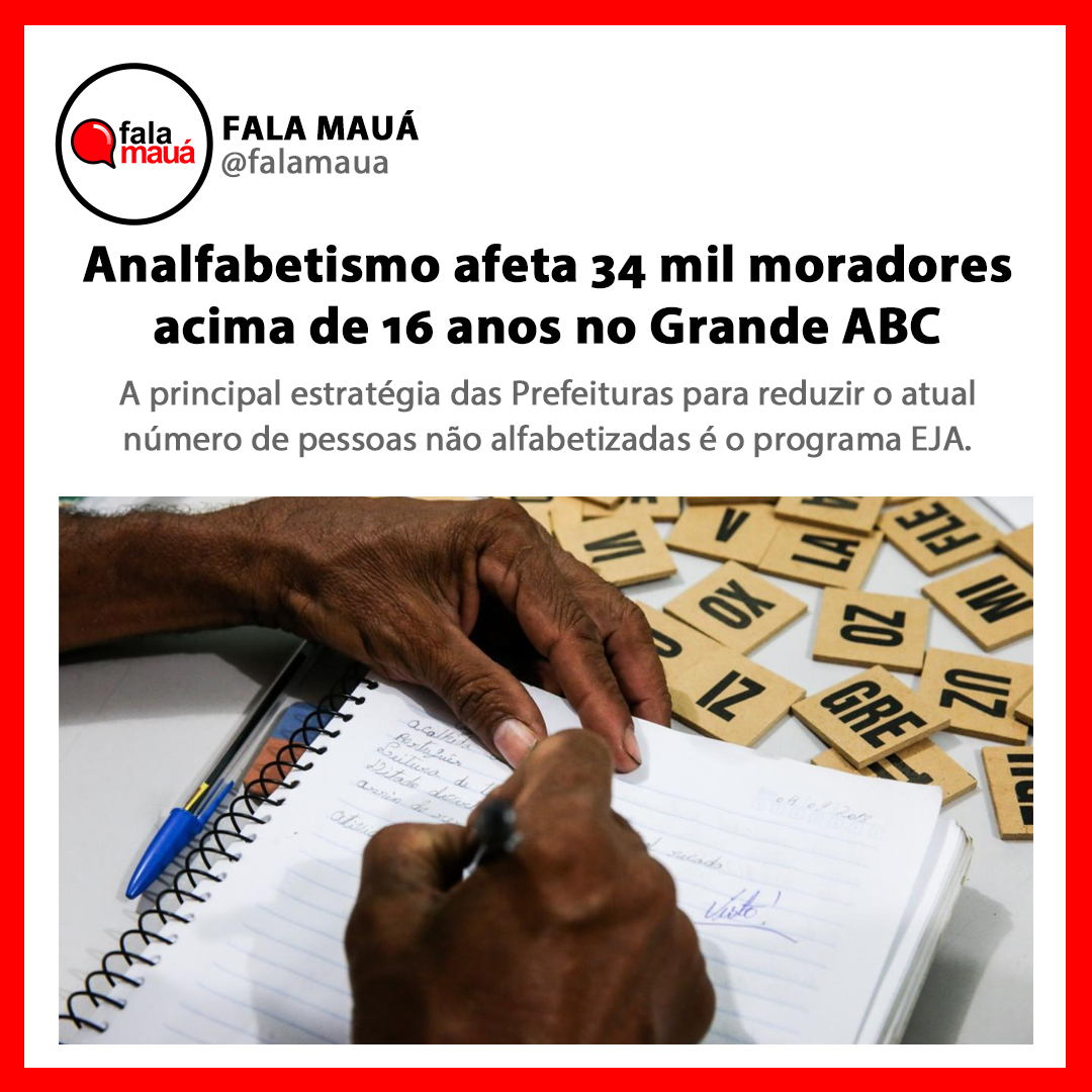 Analfabetismo afeta 34 mil moradores acima de 16 anos no Grande ABC